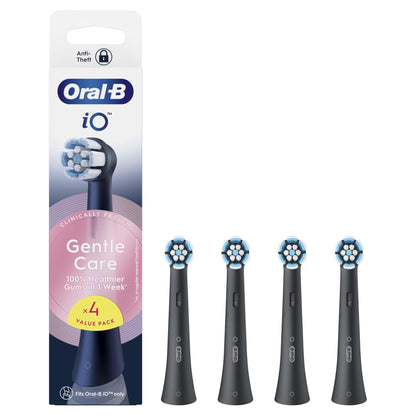 Oral-B iO Replacement Heads Gentle Clean Black 4 Pack