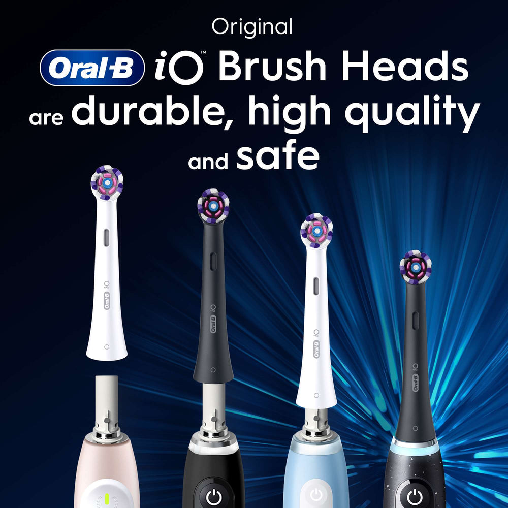 Oral-B iO Replacement Heads Radiant White Black 4 Pack - Additional 6