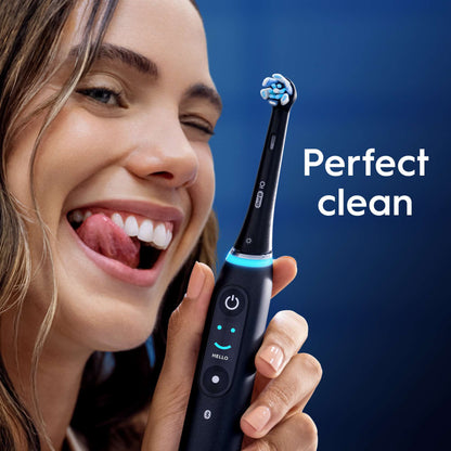 Oral-B iO Replacement Heads Radiant White Black 4 Pack - Additional 8