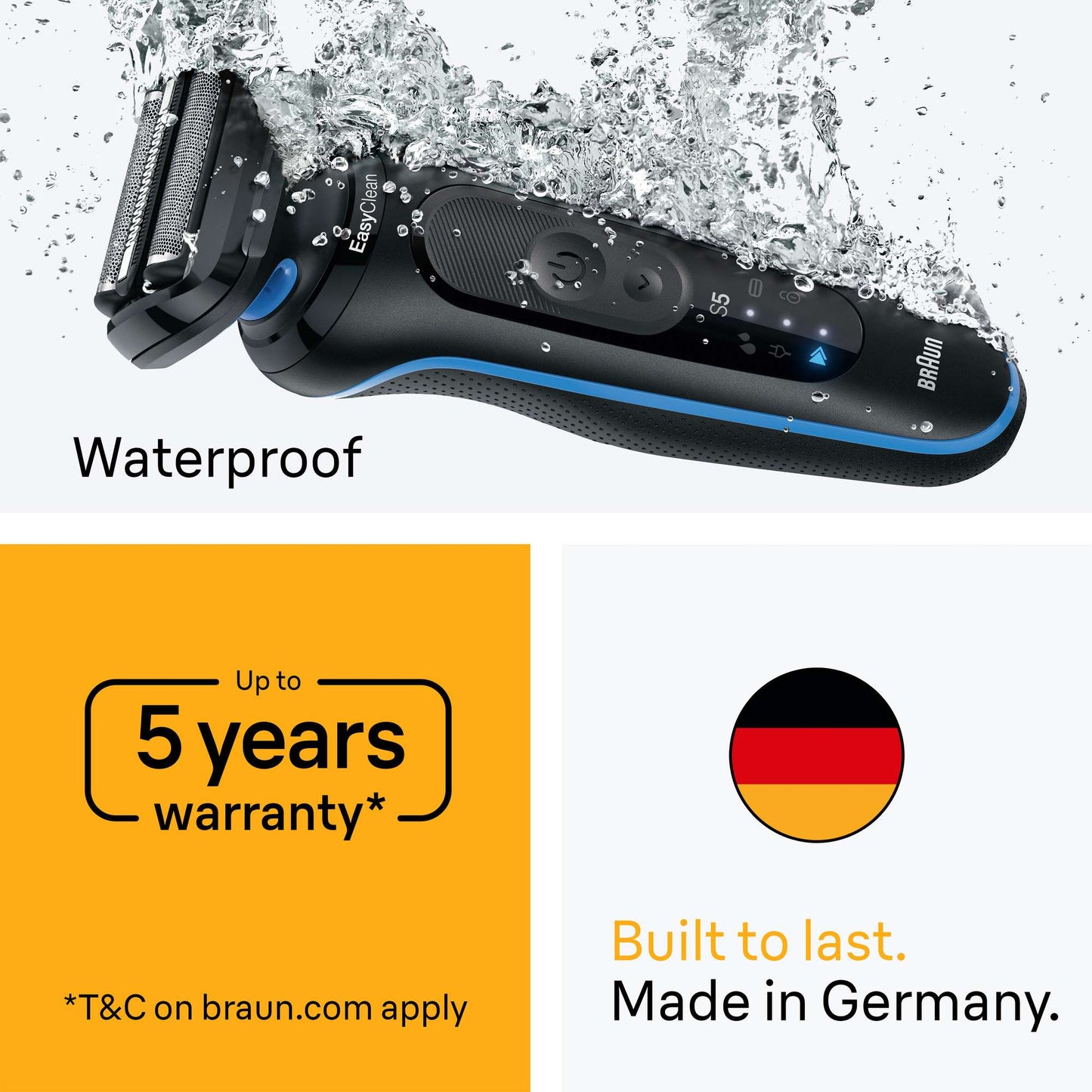 Braun Series Shavers Series 5 52-B1650S Blue Electric Shaver - Additional 5