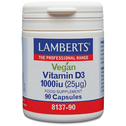 Lamberts Vitamins Vegan D3 1000iu x 90 Capsules