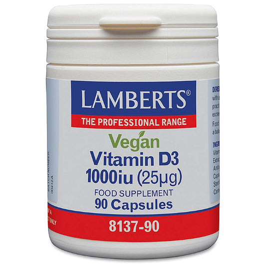 Lamberts Vitamins Vegan D3 1000iu x 90 Capsules