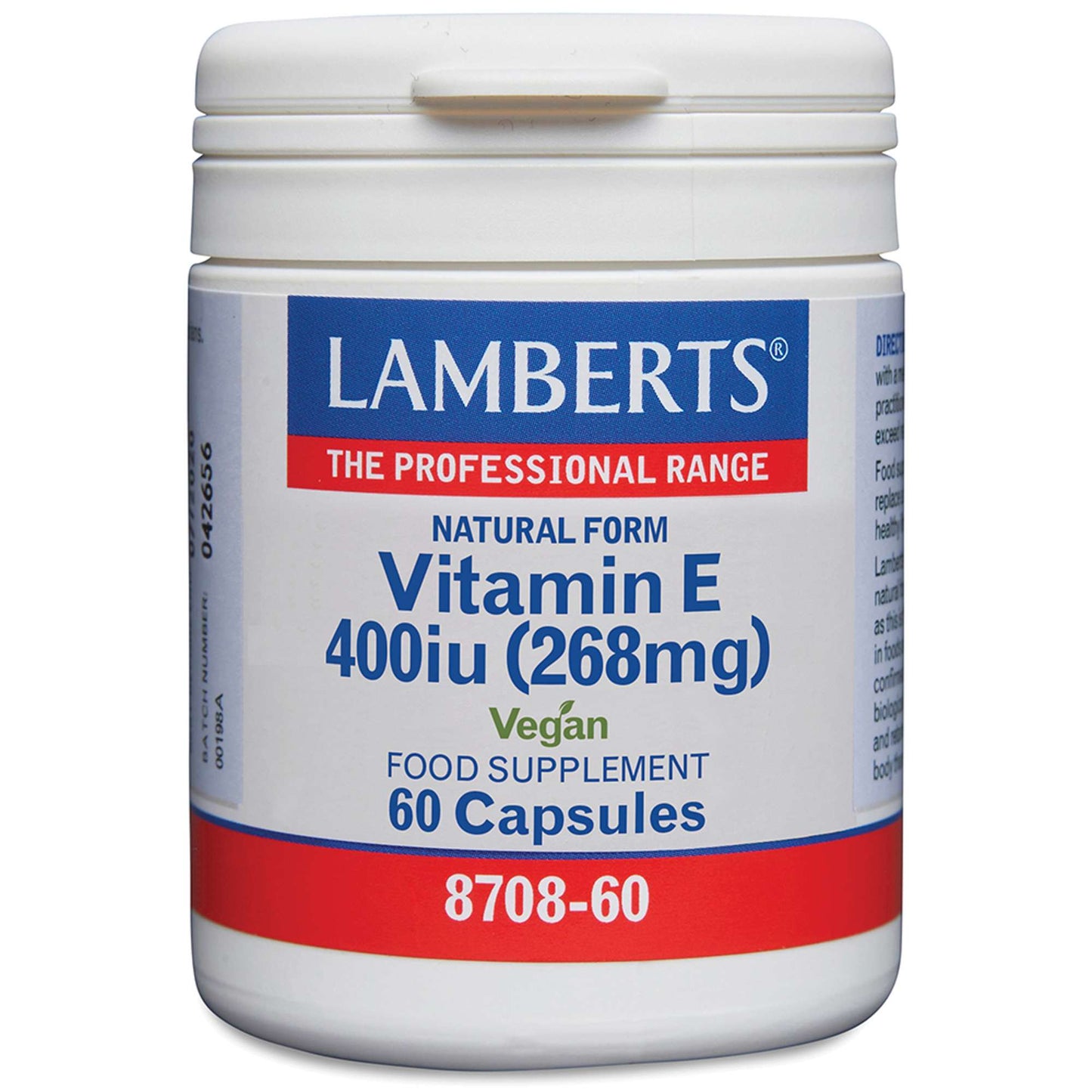 Lamberts Vitamins Natural Vitamin E 400iu x 60 Capsules