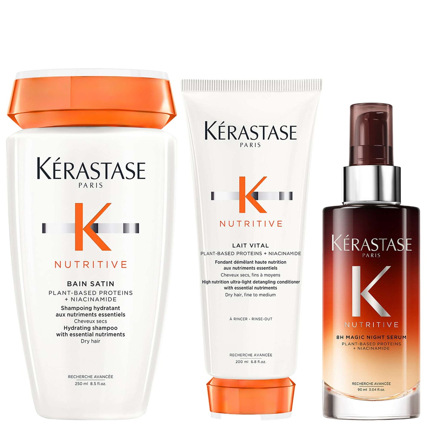 Kérastase  Trio: Nutritive Nourishing Essentials Bundle for Fine-Medium Dry Hair