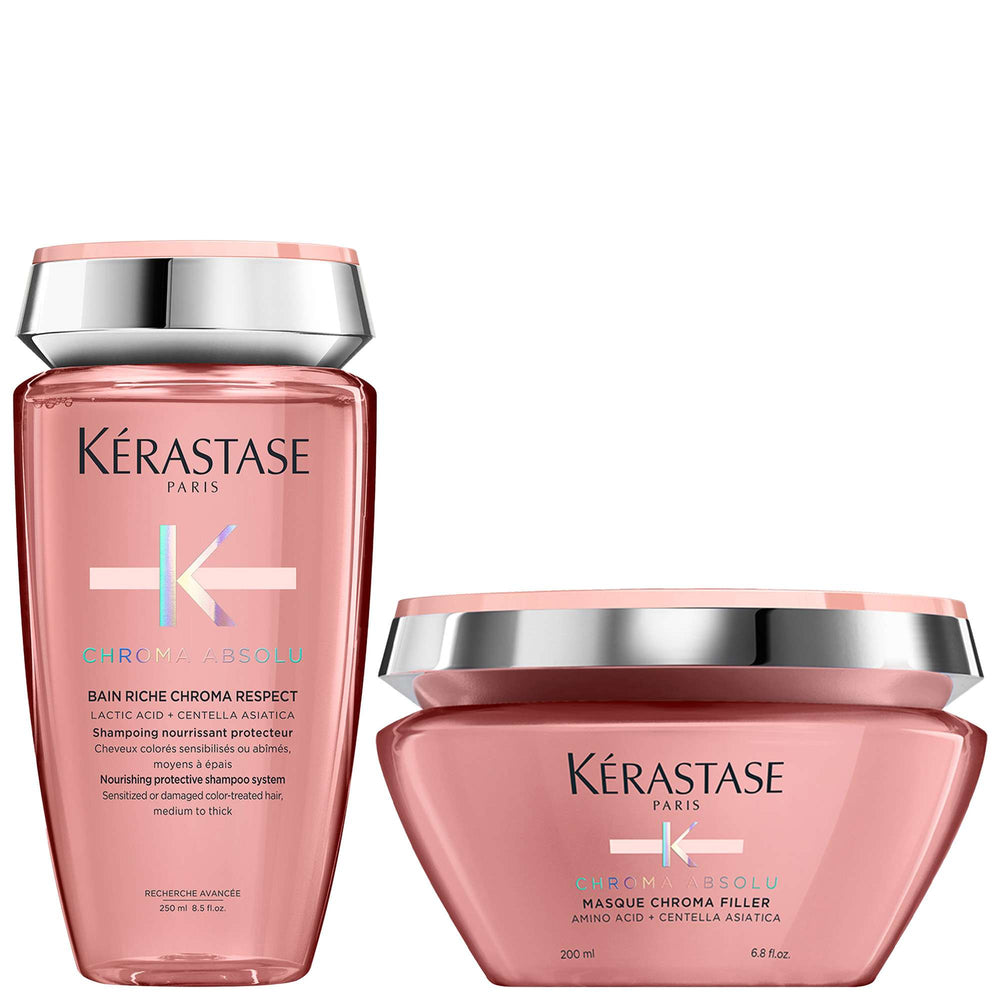 Kérastase  Duo: Chroma Absolu Bain Riche Shampoo & Filler for Medium to Thick Hair