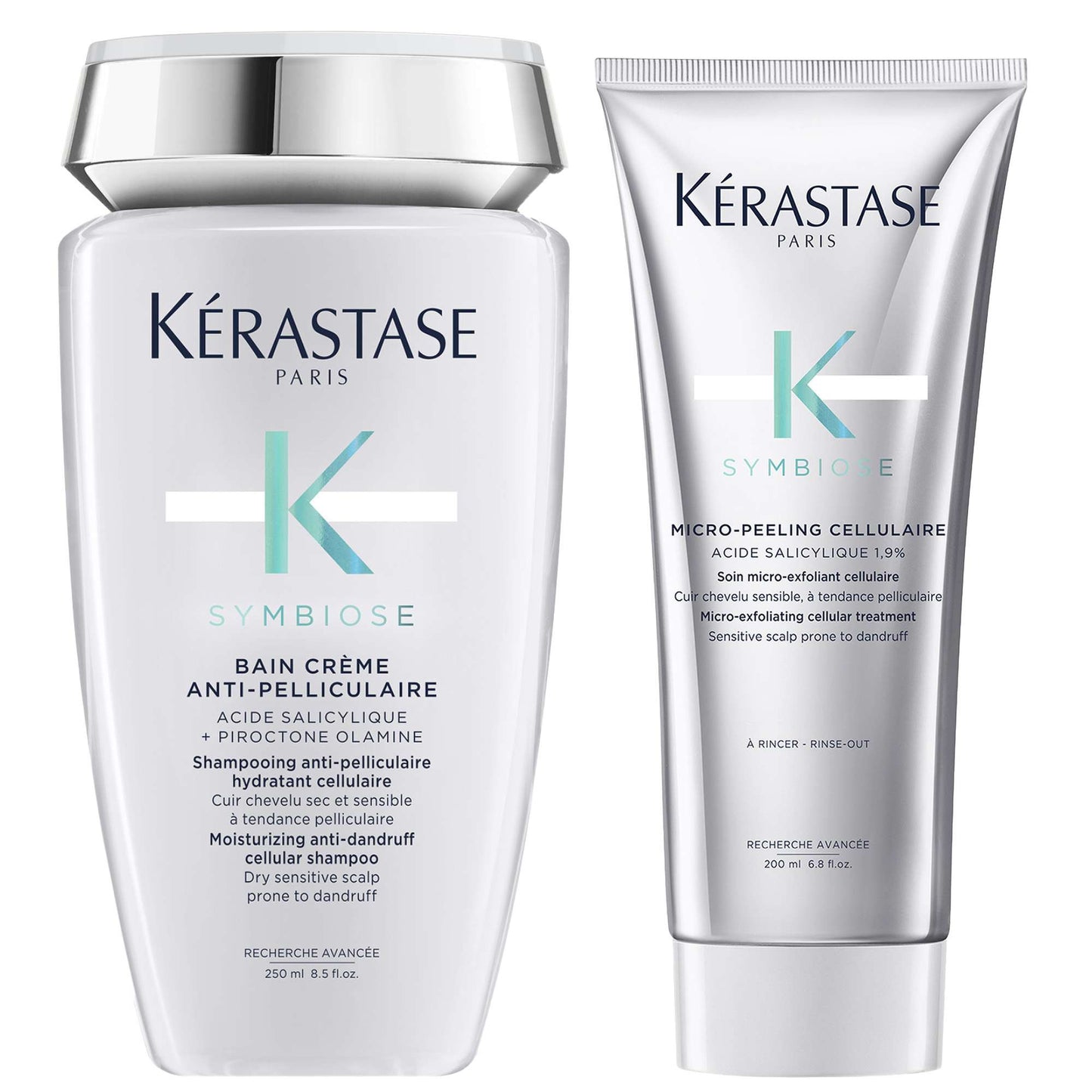 Kérastase  Duo: Symbiose Moisturising Anti-Dandruff Cellular Shampoo 250ml & Treatment 200ml for Dry Scalps