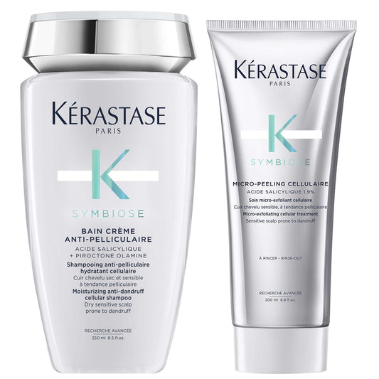 Kérastase  Duo: Symbiose Moisturising Anti-Dandruff Cellular Shampoo 250ml & Treatment 200ml for Dry Scalps