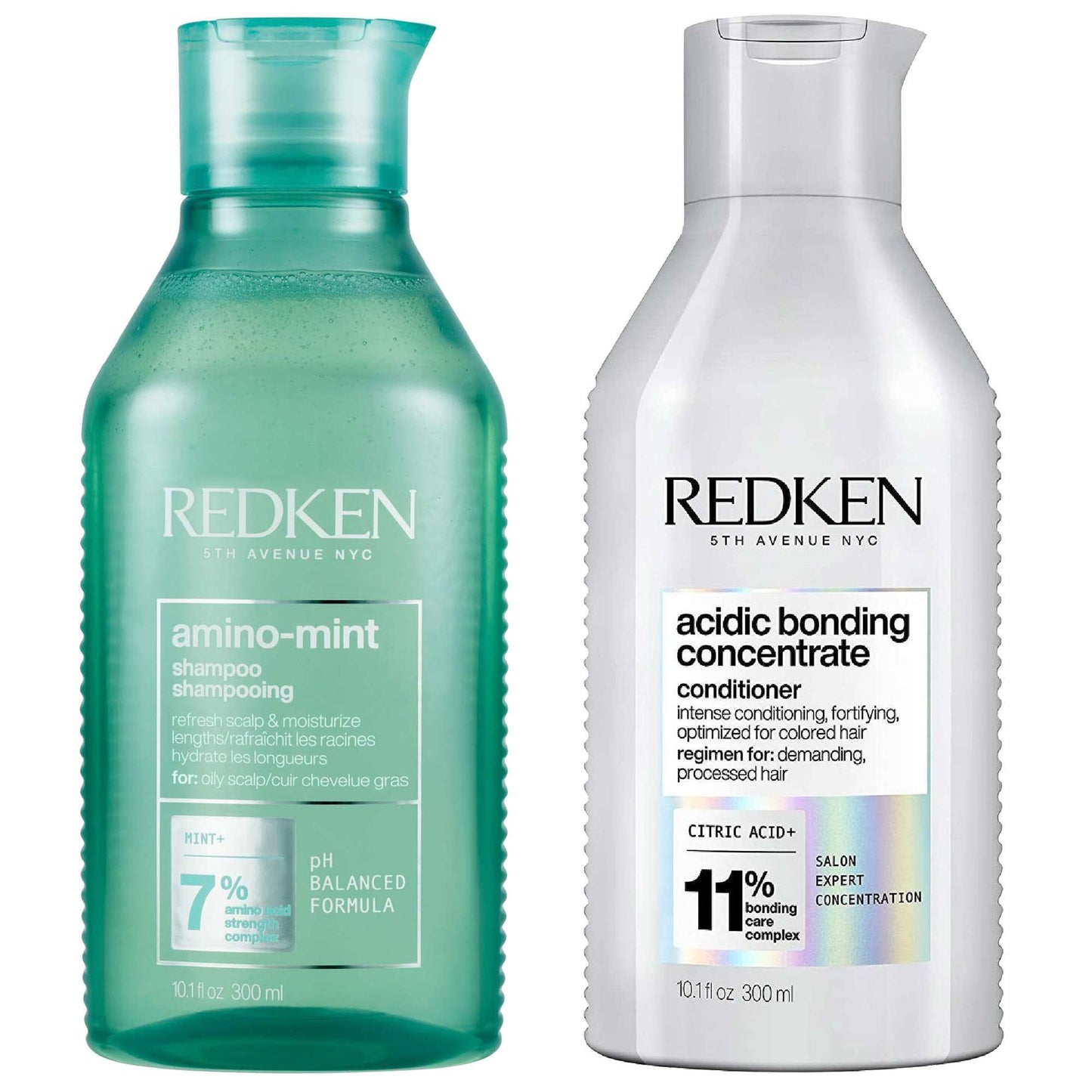 Redken  Duo: Amino Mint Scalp Cleansing for Greasy Hair Shampoo & Acidic Bonding Concentrate Conditioner 300ml