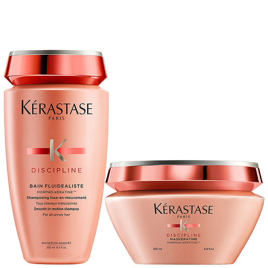 Kérastase  Duo: Discipline Bain Fluidealiste 250ml & Anti-Frizz Masque 200ml for All Unruly Hair