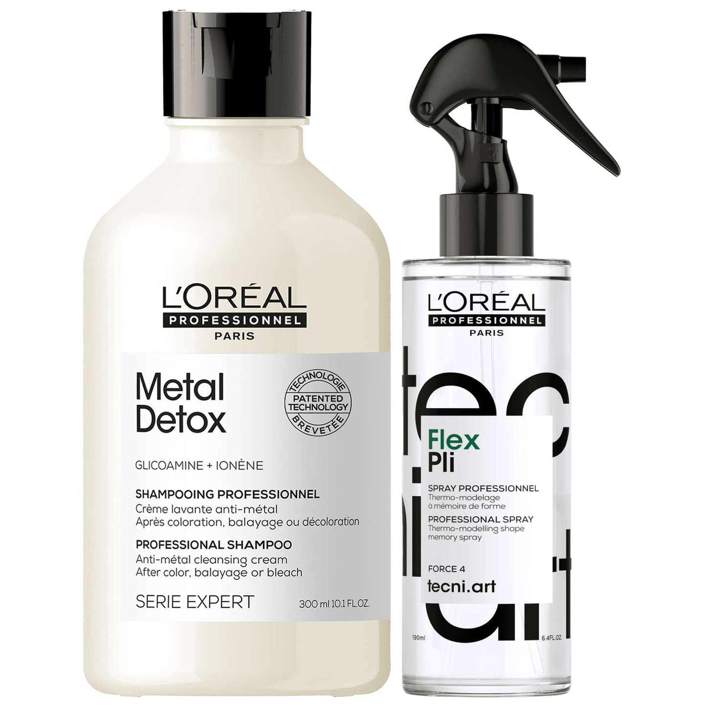L'Oréal Professionnel  Pros Favourites Duo: Metal Detox Shampoo & Tecni Art Pli Hair Volumising Memory Styling Spray