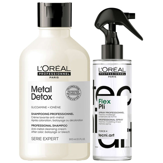 L'Oréal Professionnel  Pros Favourites Duo: Metal Detox Shampoo & Tecni Art Pli Hair Volumising Memory Styling Spray