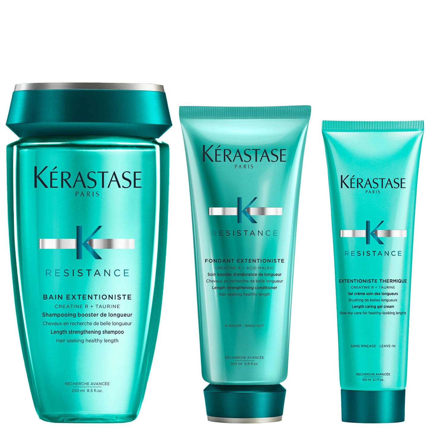 Kérastase  Trio: Strengthening Shampoo 250ml, Conditioner 200ml & Gel Cream 150ml for Healthy-Looking Lengths