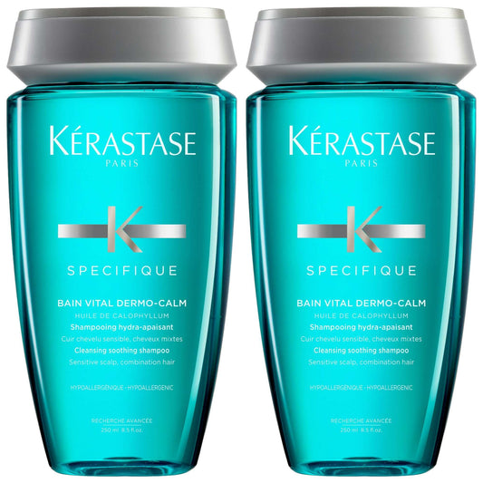 Kérastase  Duo: Specifique Bain Vital Dermo-Calm: Cleansing Soothing Shampoo x 2 250ml