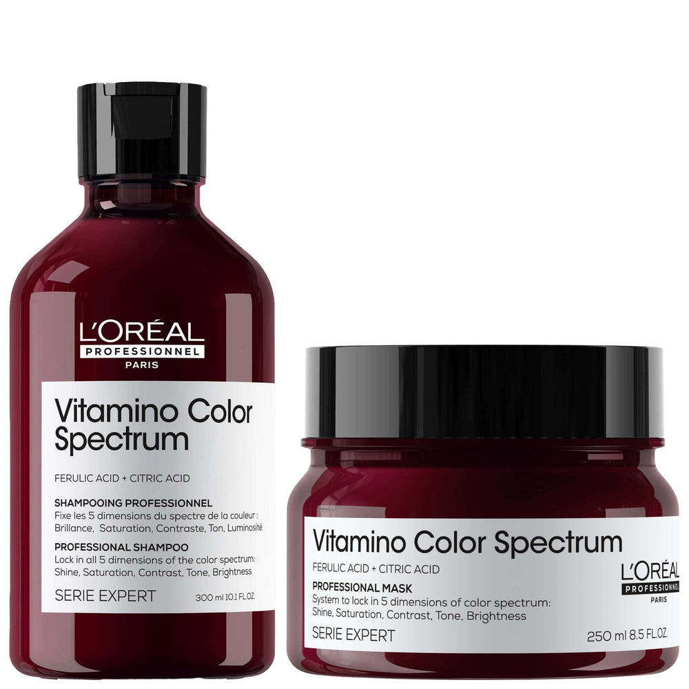 L'Oréal Professionnel  Duo: Vitamino Color Spectrum Shampoo 300ml and Rinse Off Hair Mask 250ml for Coloured Hair