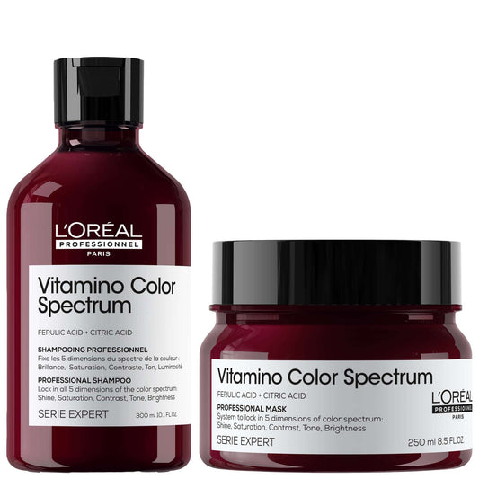 L'Oréal Professionnel  Duo: Vitamino Color Spectrum Shampoo 300ml and Rinse Off Hair Mask 250ml for Coloured Hair