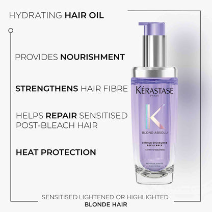 Kérastase Blond Absolu L'Huile Cicagloss Refillable Hair Oil 75ml - Additional 2