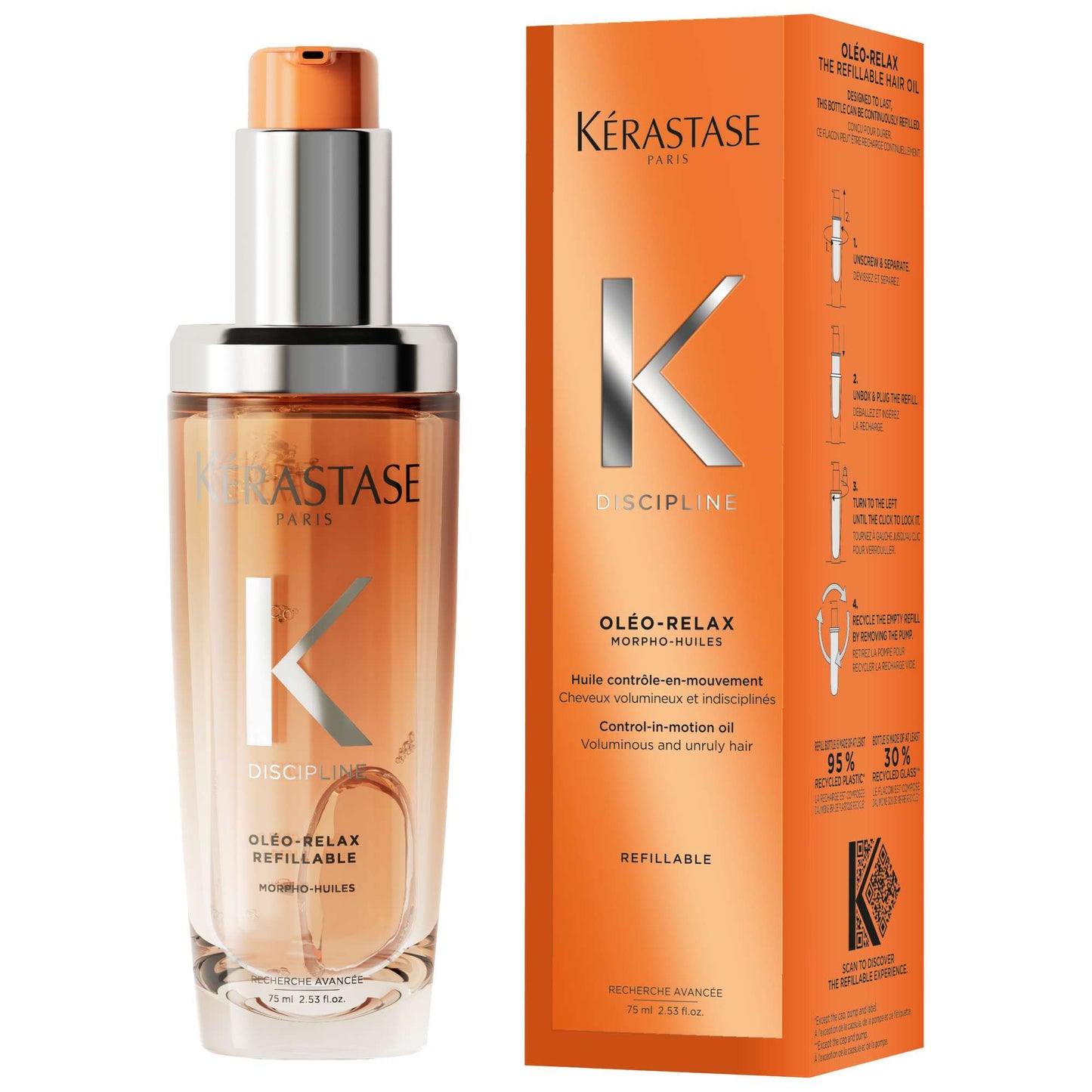 Kérastase Discipline L'Huile Oleo-Relax Refill Hair Oil 75ml - Additional 1