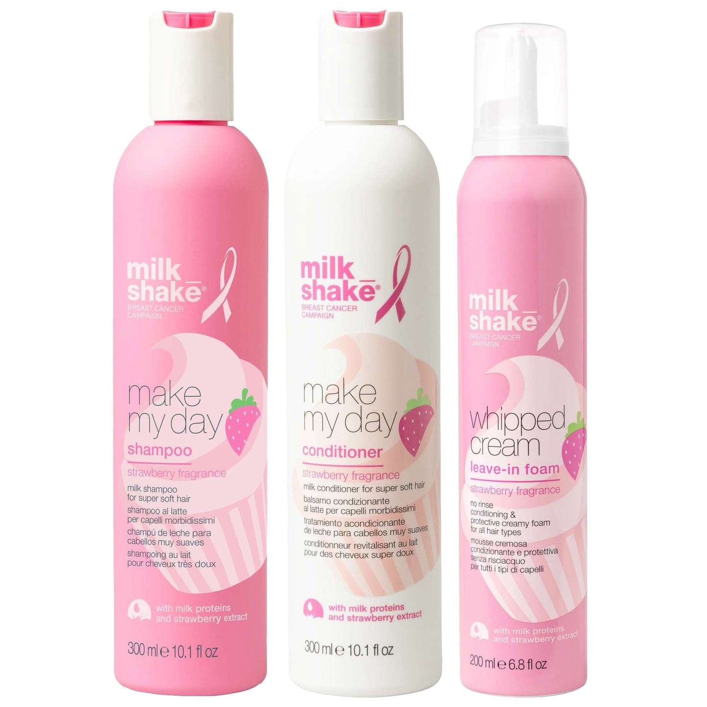 milk_shake  Trio: Go Pink Shampoo 300ml, Conditioner 300ml & Conditioning Whipped Cream 200ml