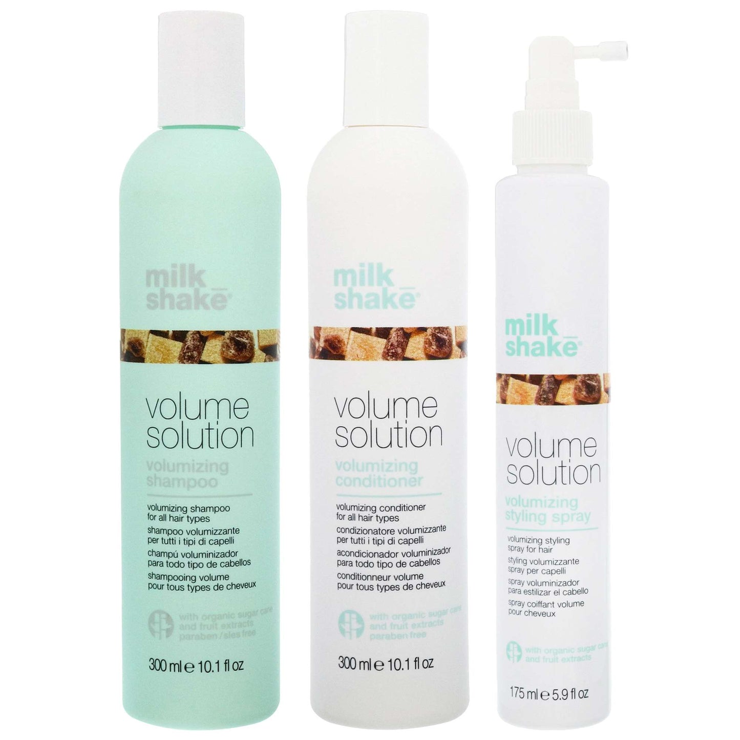 milk_shake  Trio: Volume Solution Shampoo 300ml, Conditioner 300ml & Styling Spray 175ml