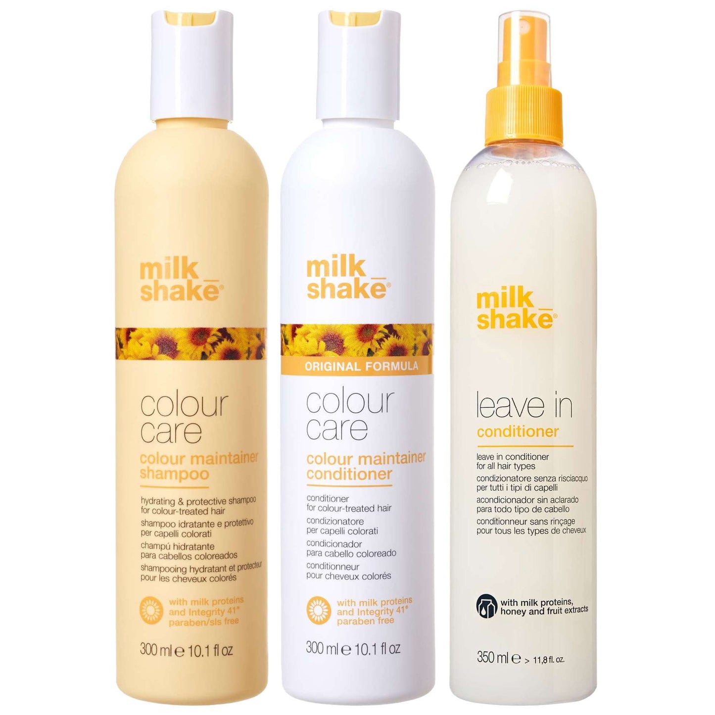 milk_shake  Trio: Colour Maintainer Shampoo 300ml, Conditioner 300ml & Leave-In Conditioner 350ml