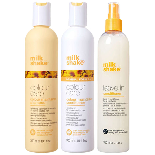 milk_shake  Trio: Colour Maintainer Shampoo 300ml, Conditioner 300ml & Leave-In Conditioner 350ml