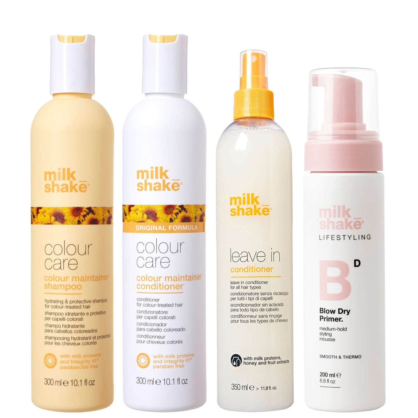 milk_shake  Set: Colour Maintainer Shampoo 300ml, Conditioner 300ml, Leave-In Conditioner 350ml & Blow Dry Primer 200ml