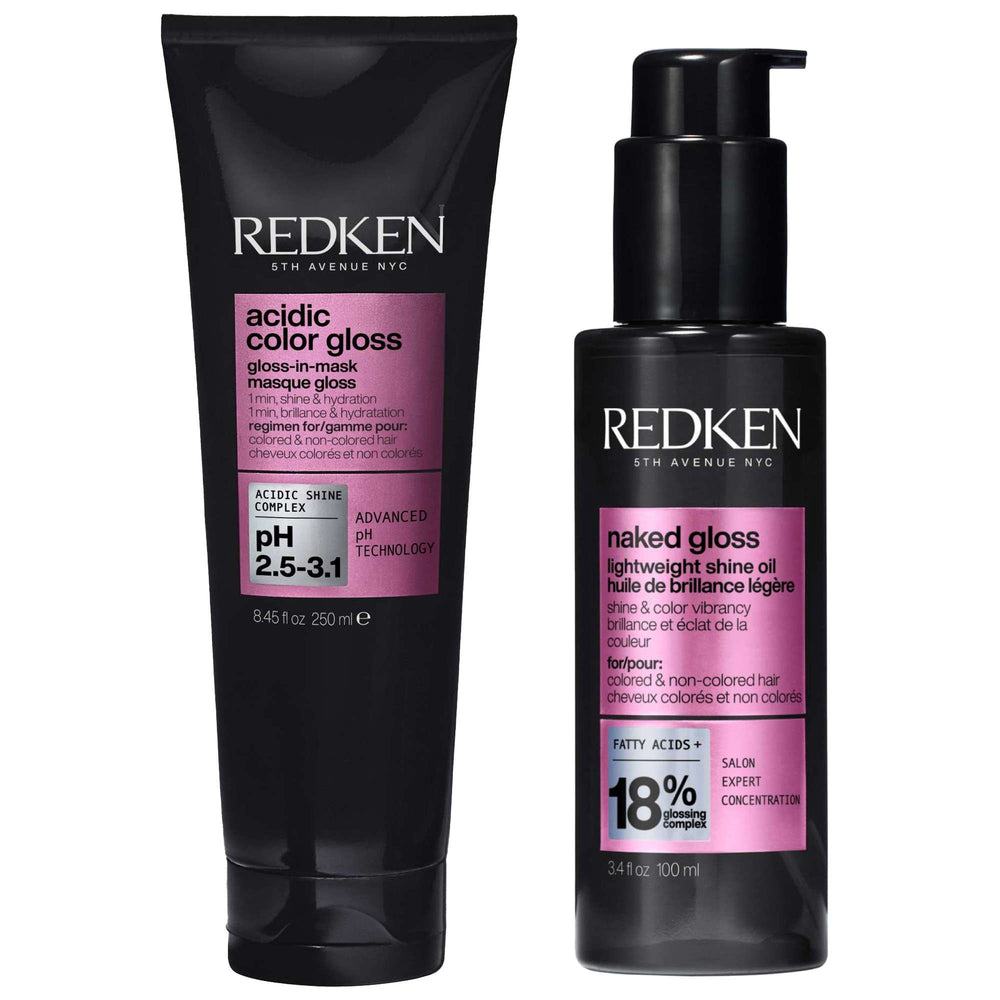 Redken  Duo: Acidic Color Gloss 1 Min Gloss-in-Mask 250ml & Naked Gloss 100ml