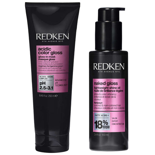 Redken  Duo: Acidic Color Gloss 1 Min Gloss-in-Mask 250ml & Naked Gloss 100ml