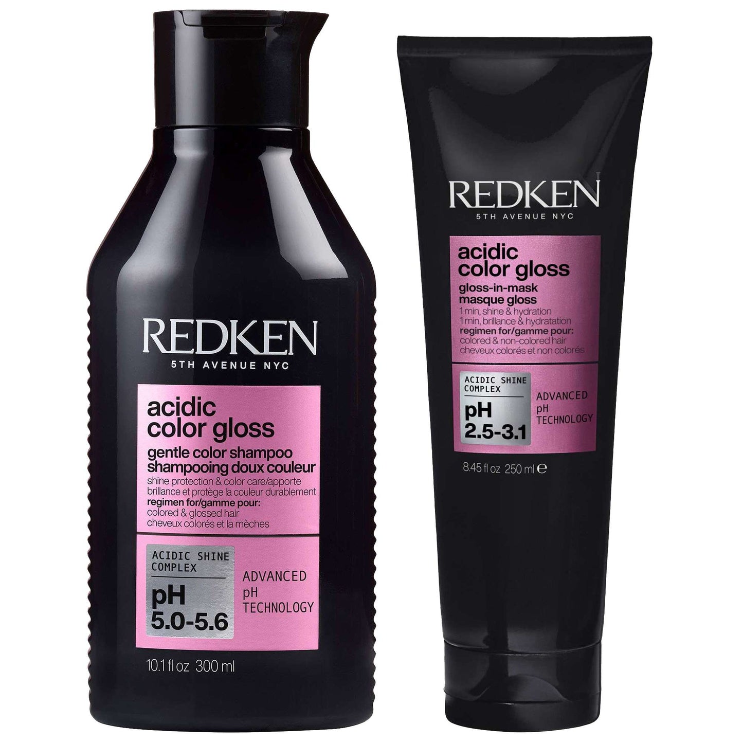 Redken  Duo: Acidic Color Gloss Shampoo 300ml & 1 Min Gloss-in-Mask 250ml