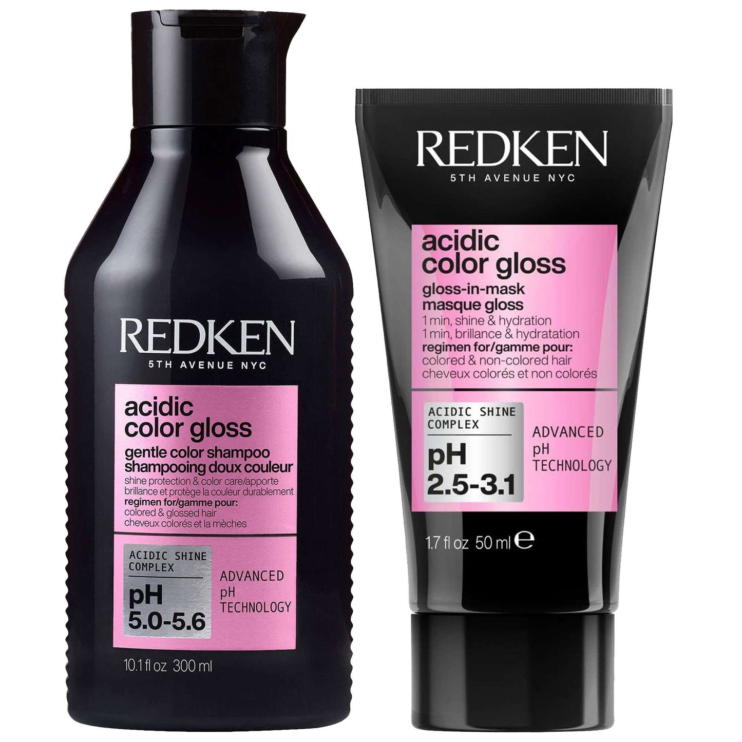Redken  Duo: Acidic Color Gloss Shampoo 300ml and Gloss-in-Mask Mini 50ml