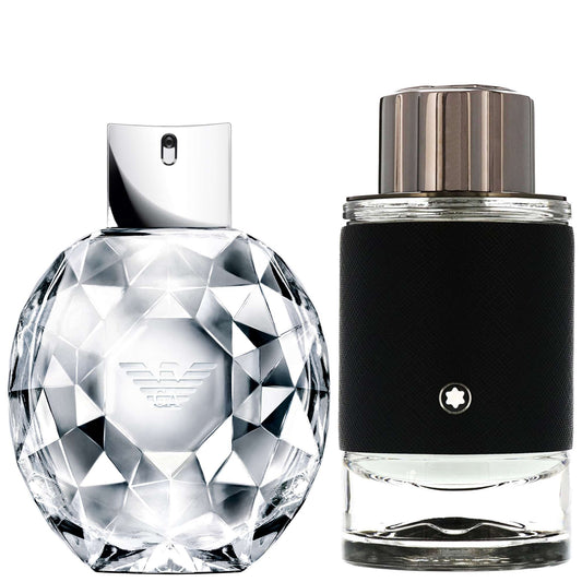 Armani  Duo: Diamonds Eau de Parfum Spray 100ml & Montblanc Explorer Eau de Parfum Spray 100ml