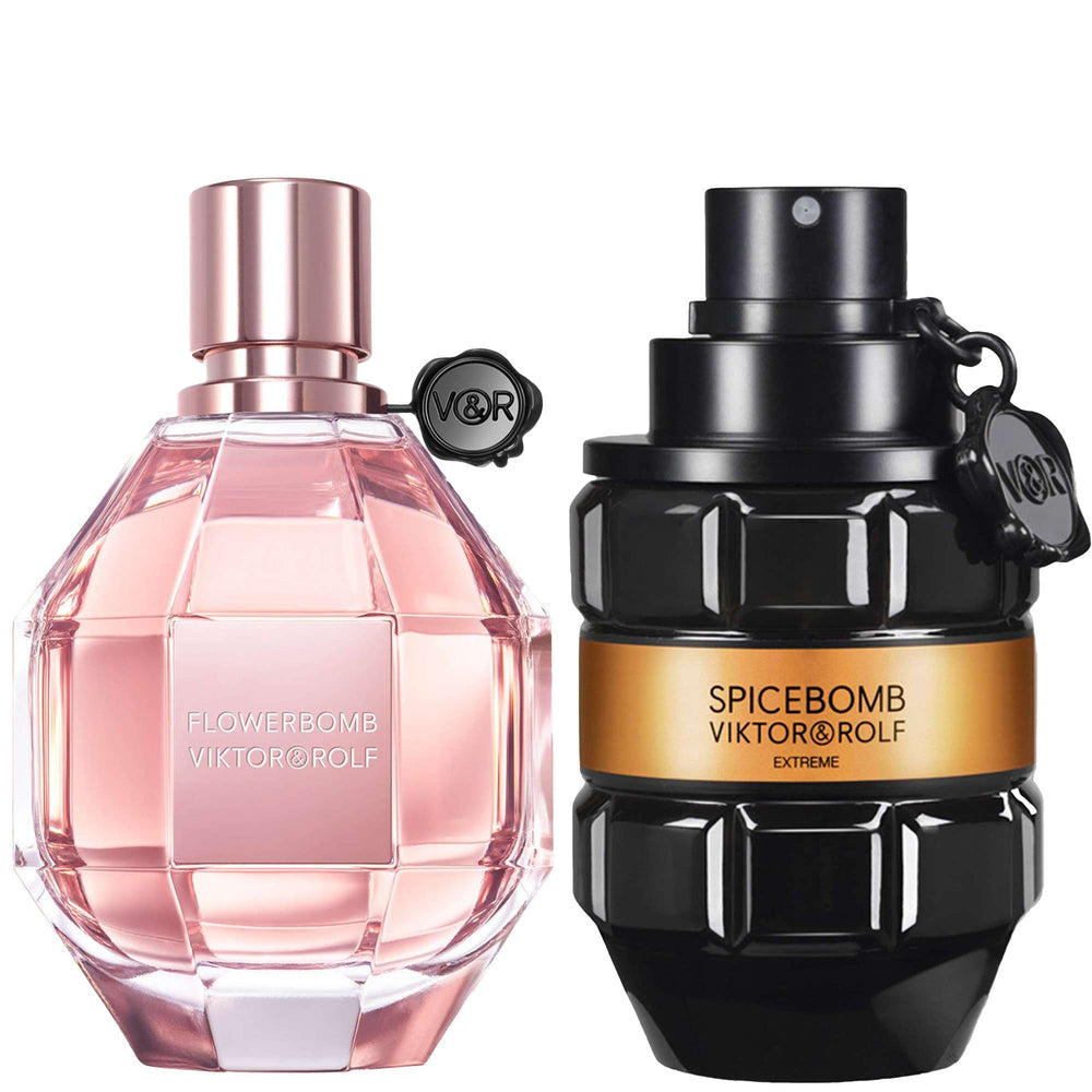 Viktor&Rolf  Duo: Flowerbomb Eau de Parfum Spray 100ml & SpiceBomb Extreme Eau de Parfum Spray 90ml