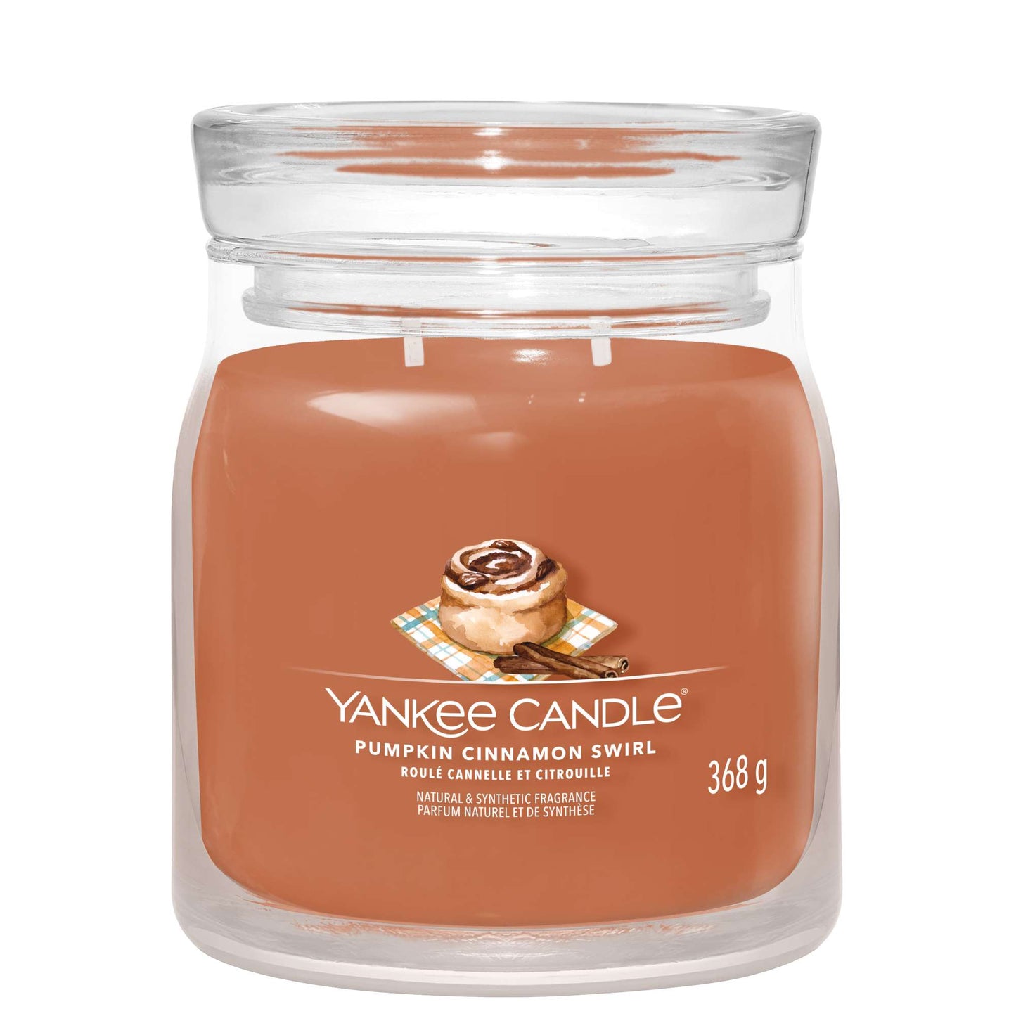 Yankee Candle Signature Jar Candle Medium Pumpkin Cinnamon Swirl 368g
