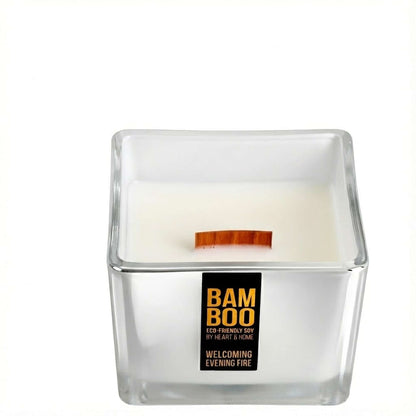 BAMBOO Candle Centrepiece Candle Welcoming Evening Fire 320g - Additional 2