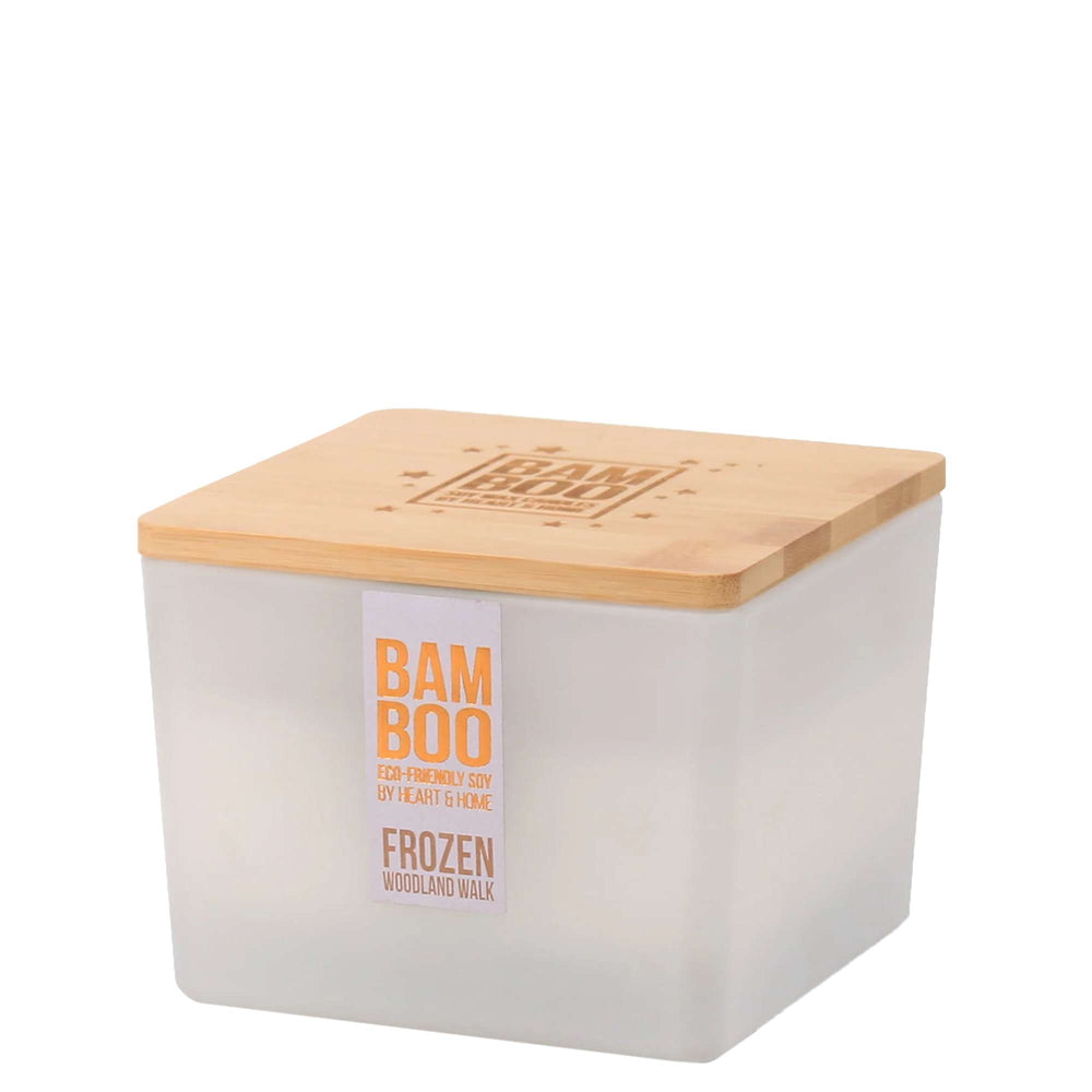 BAMBOO Candle Centrepiece Candle Frozen Woodland Walk 320g