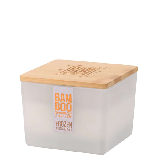 BAMBOO Candle Centrepiece Candle Frozen Woodland Walk 320g