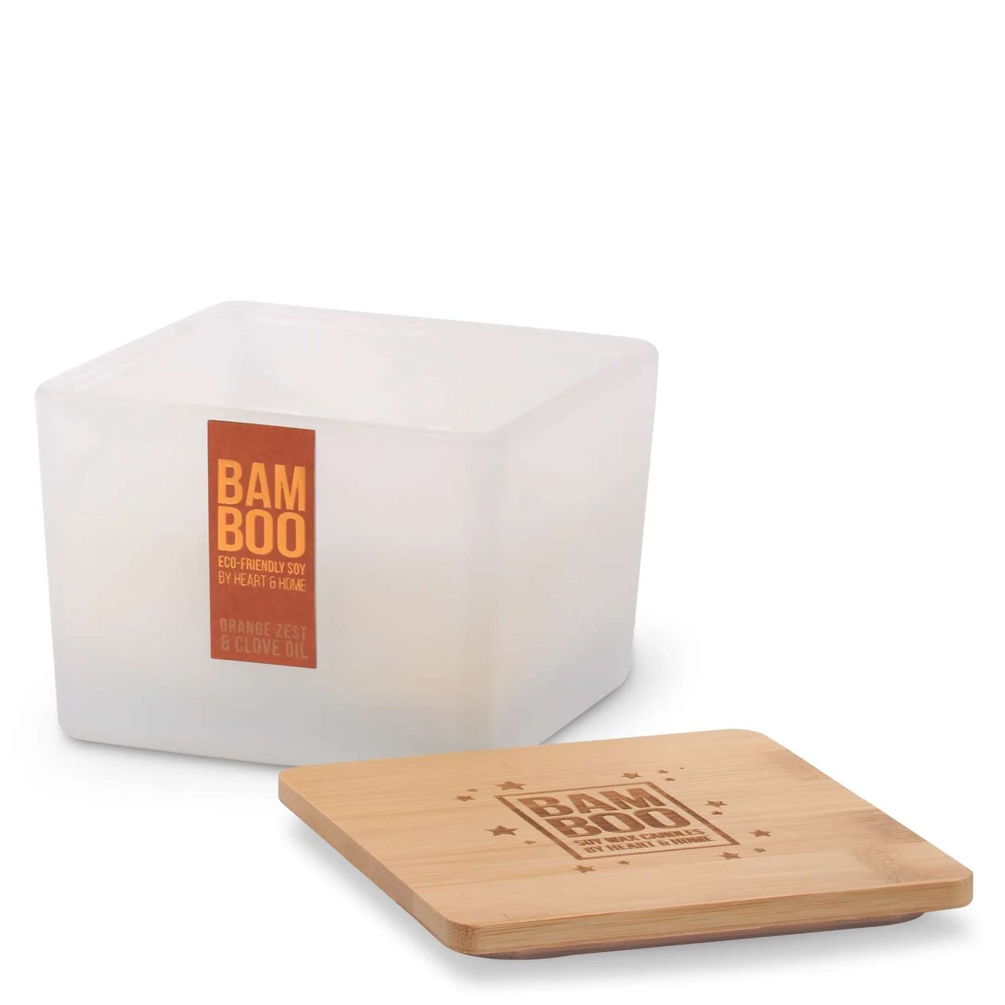 BAMBOO Candle Centrepiece Candle Orange Zest & Clove Oil 320g - Additional 1