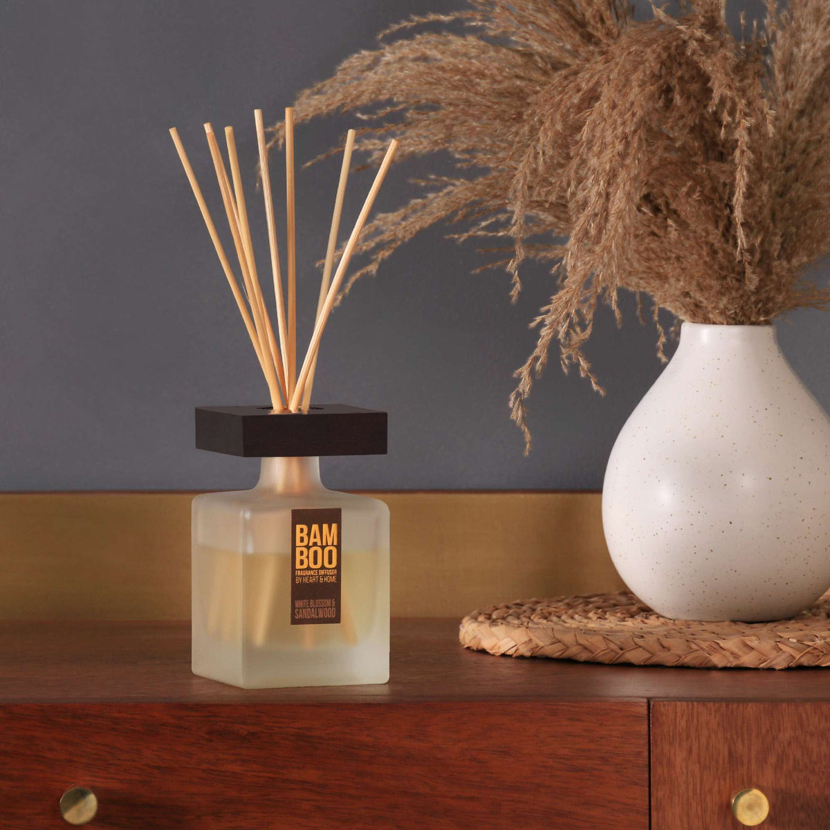 BAMBOO Room Diffuser Large Fragrance Diffuser White Blossom & Sandalwood 140ml - Additional 1