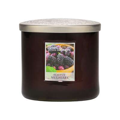 Heart & Home Elipse Candles Twin Wick Simply Mulberry 220g