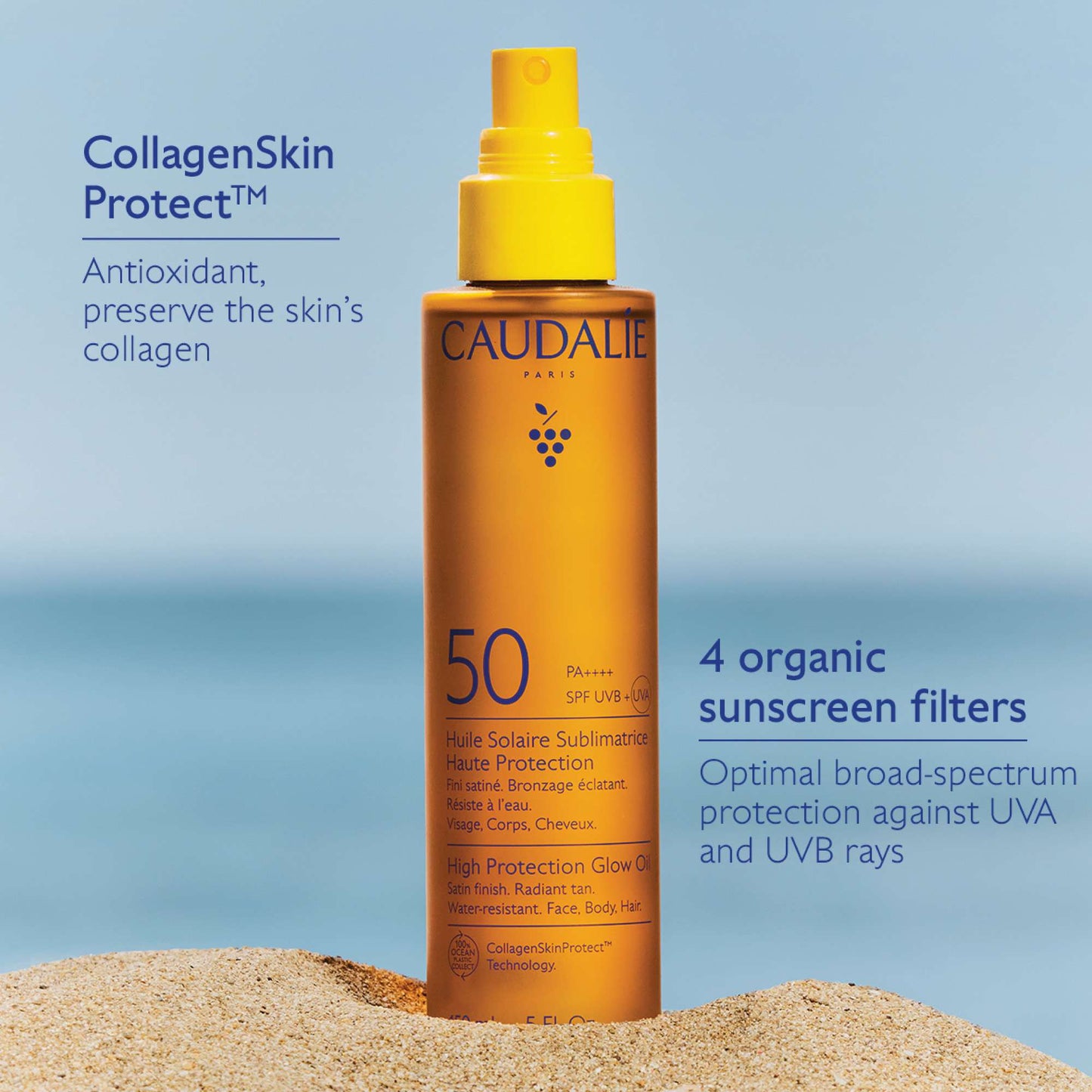 Caudalie High Protection Glow Oil SPF50 150ml - Additional 4