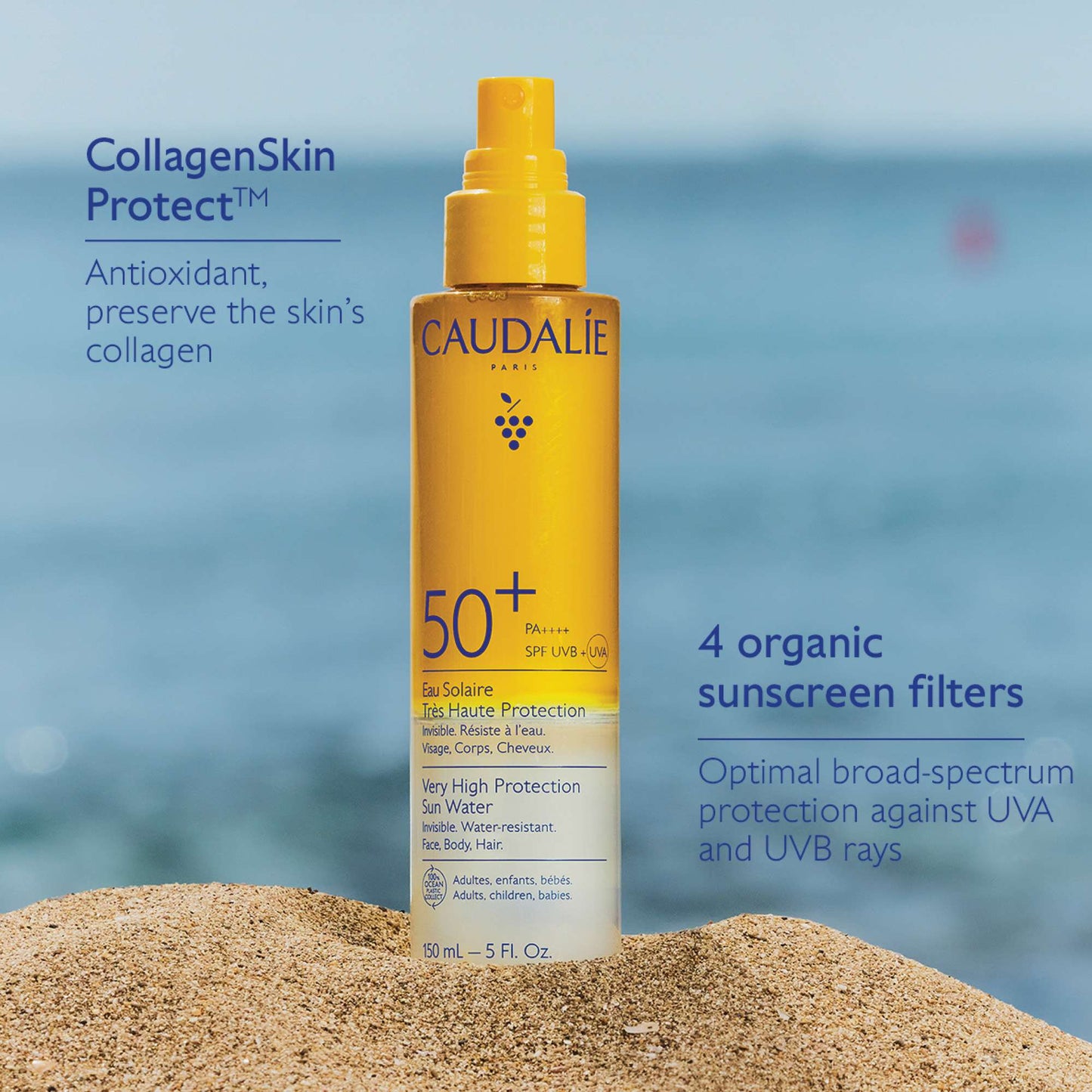 Caudalie Very High Protection Sun Water SPF50+ 150ml - Additional 5