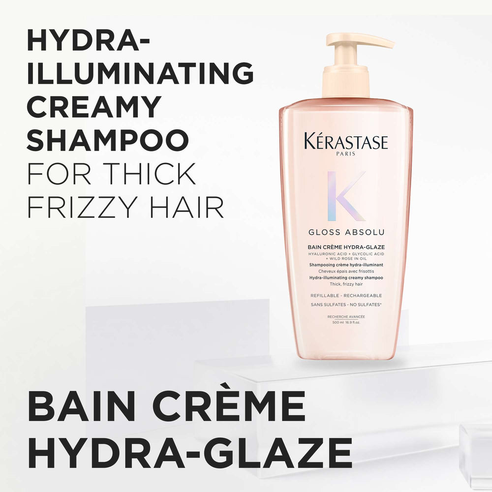 Kérastase Gloss Absolu Bain Crème Hydra-Glaze Shampoo For Thick Frizzy Hair 500ml - Additional 6