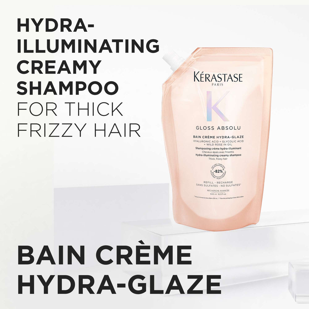 Kérastase Gloss Absolu Bain Crème Hydra-Glaze Shampoo For Thick Frizzy Hair 500ml Refill - Additional 6