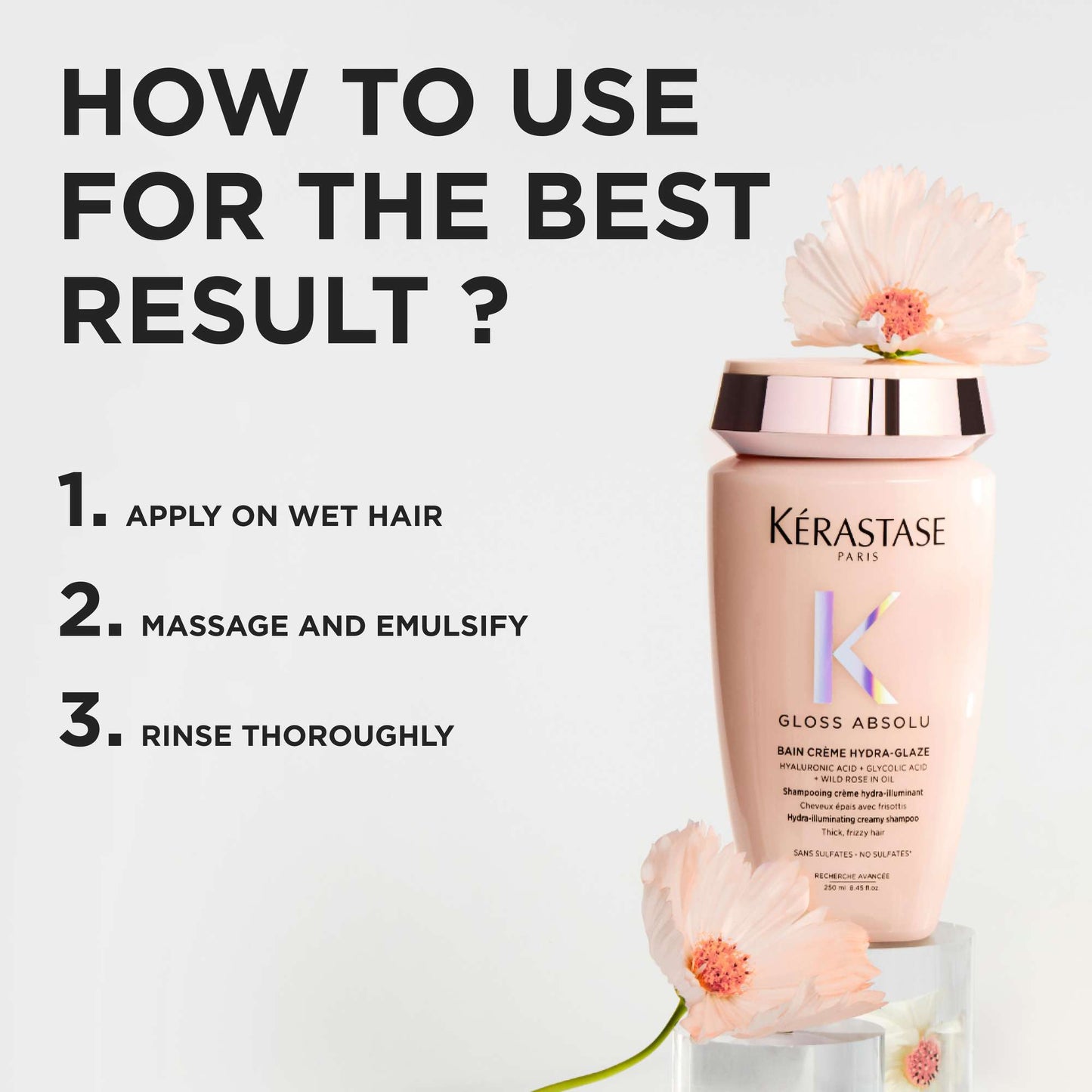 Kérastase Gloss Absolu Absolu Bain Crème Hydra-Glaze Shampoo For Thick Frizzy Hair 80ml - Additional 6