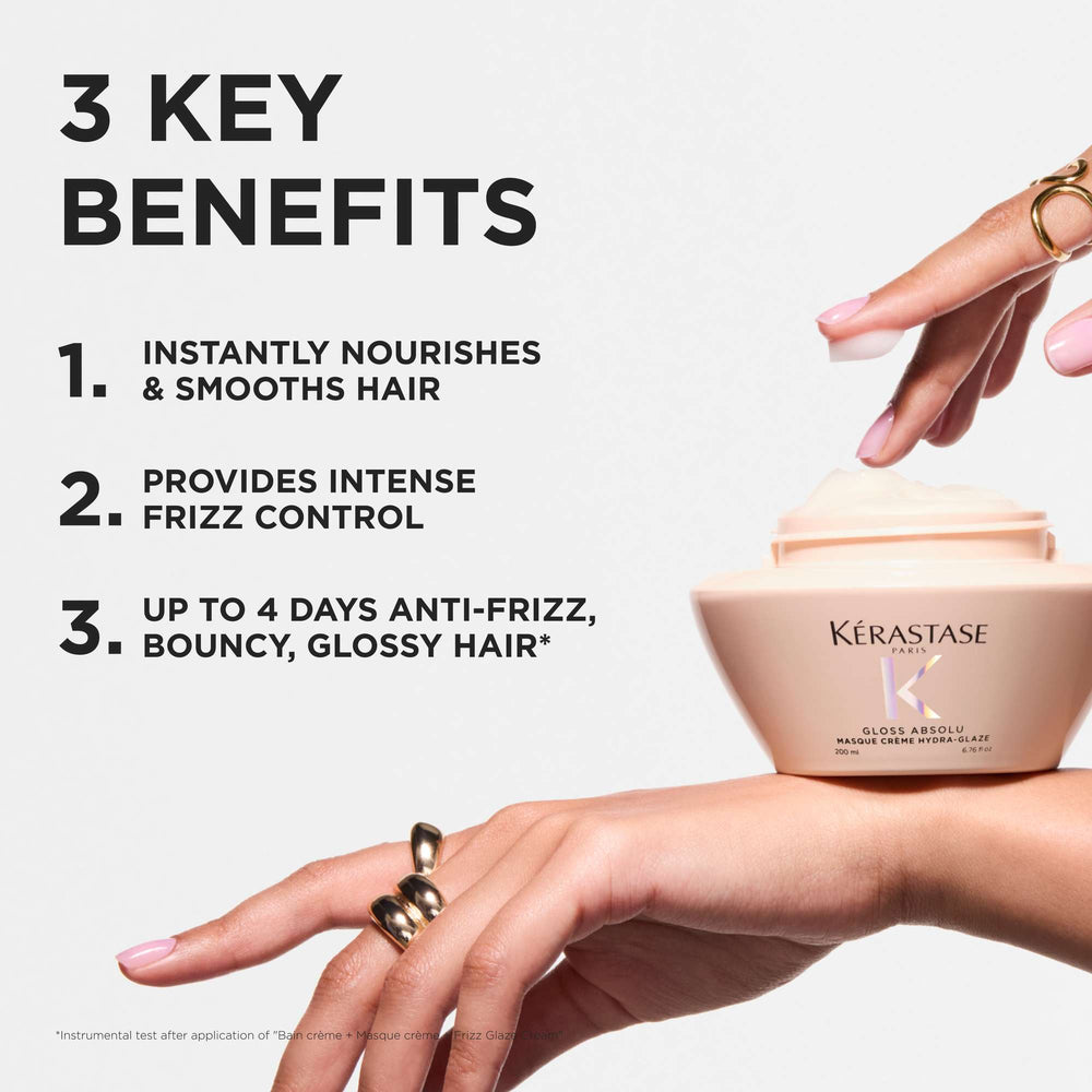 Kérastase Gloss Absolu Masque Crème Hydra-Glaze For Thick Frizzy Hair 200ml - Additional 1