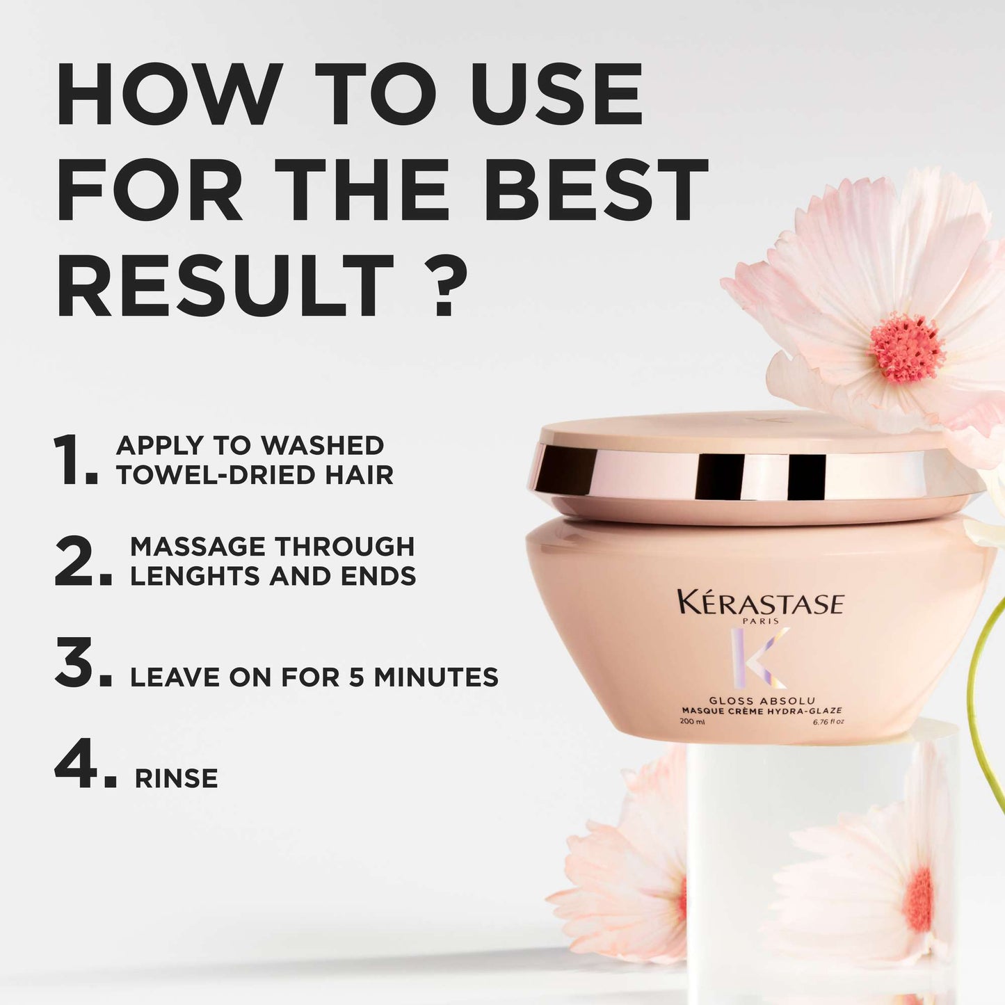Kérastase Gloss Absolu Masque Crème Hydra-Glaze For Thick Frizzy Hair 200ml - Additional 6