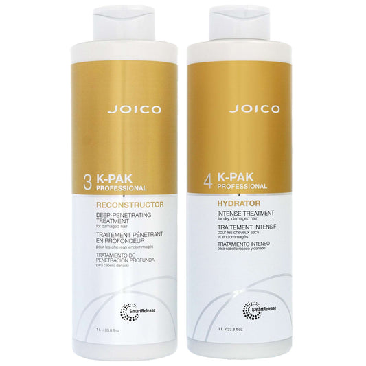 Joico  Duo: K-Pak Deep-Penetrating Reconstructor Treatment 1000ml & Professional Hydrator Intense Treatment 1000ml