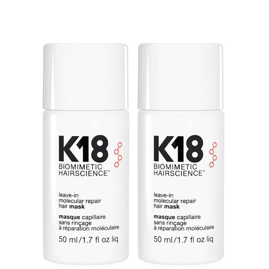 K18  Biomimetic Hairscience Leave-In Molecular Repair Hair Mask 50ml x2