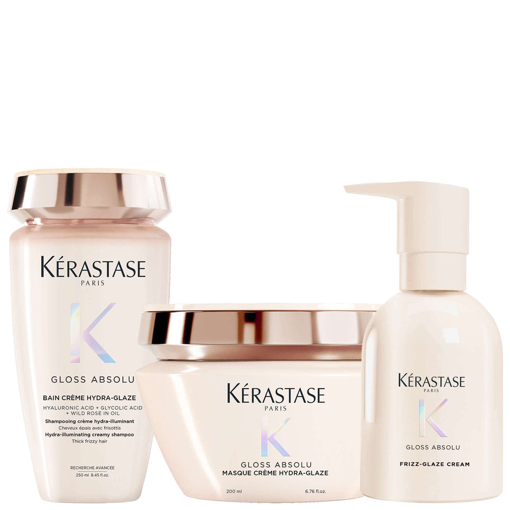 Kérastase  Trio: Gloss Absolu Shampoo 250ml, Mascque 200ml & Cream 240ml