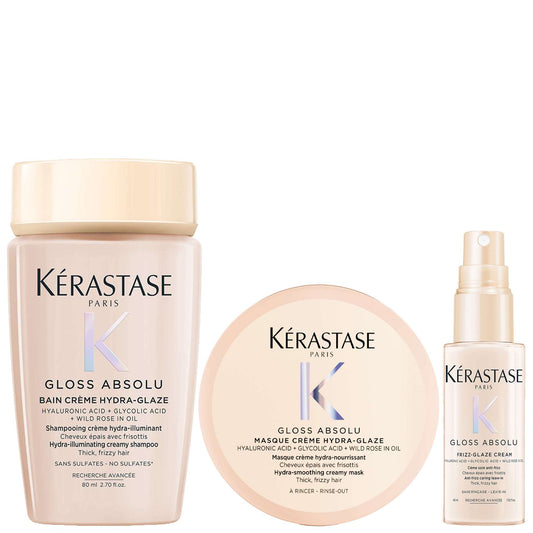 Kérastase  Trio: Gloss Absolu Shampoo 80ml, Masque 75ml & Cream 45ml